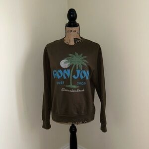 Men’s S, Ron Jon Surf Shop, Olive Green Clearwater Beach Crewneck
